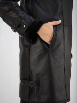 Дубленка зима натуральная длинная Турция