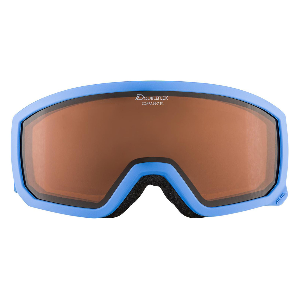 2025 Маска ALPINA Scarabeo Jr. Lightblue Matt/Orange кат. 2