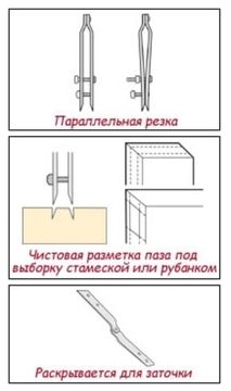 Нож для инкрустации с двойным лезвием