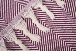 Плед-покрывало из хлопка "Venera", Ёлочка, цвет Фиолетовый