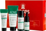 Some By Mi Набор: очищающий тонер, сыворотка, крем, пенка - 30Days miracle ac sos kit, 4предмета