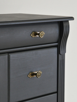 Комод, 91х42х125, Susanna, с ящиками для одежды, витрина, из массива дерева, MAKOSA