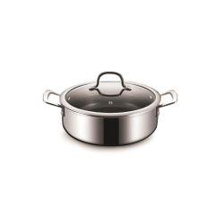 Кастрюля 2,5 л 22/19,5*13 см с крышкой New Kitchen Honeycombs нерж. с антиприг. покр. ИНДУКЦИЯ