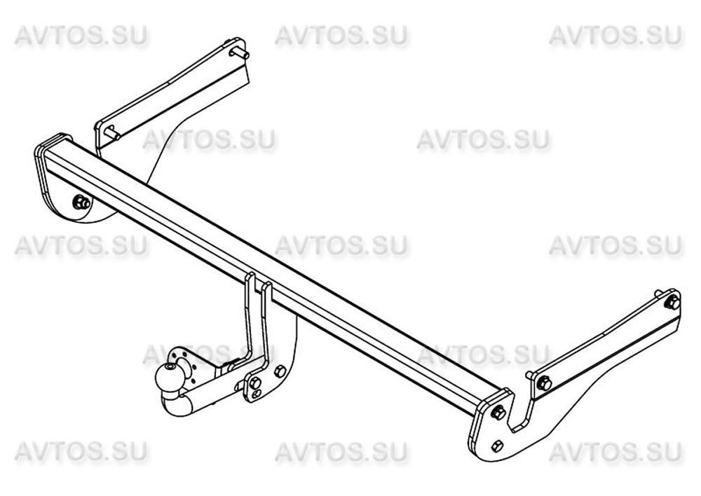 Фаркоп для Mazda 6 седан 2012-2022 Тип шара: A. Нагрузки: 1750/75 кг, MZ 03