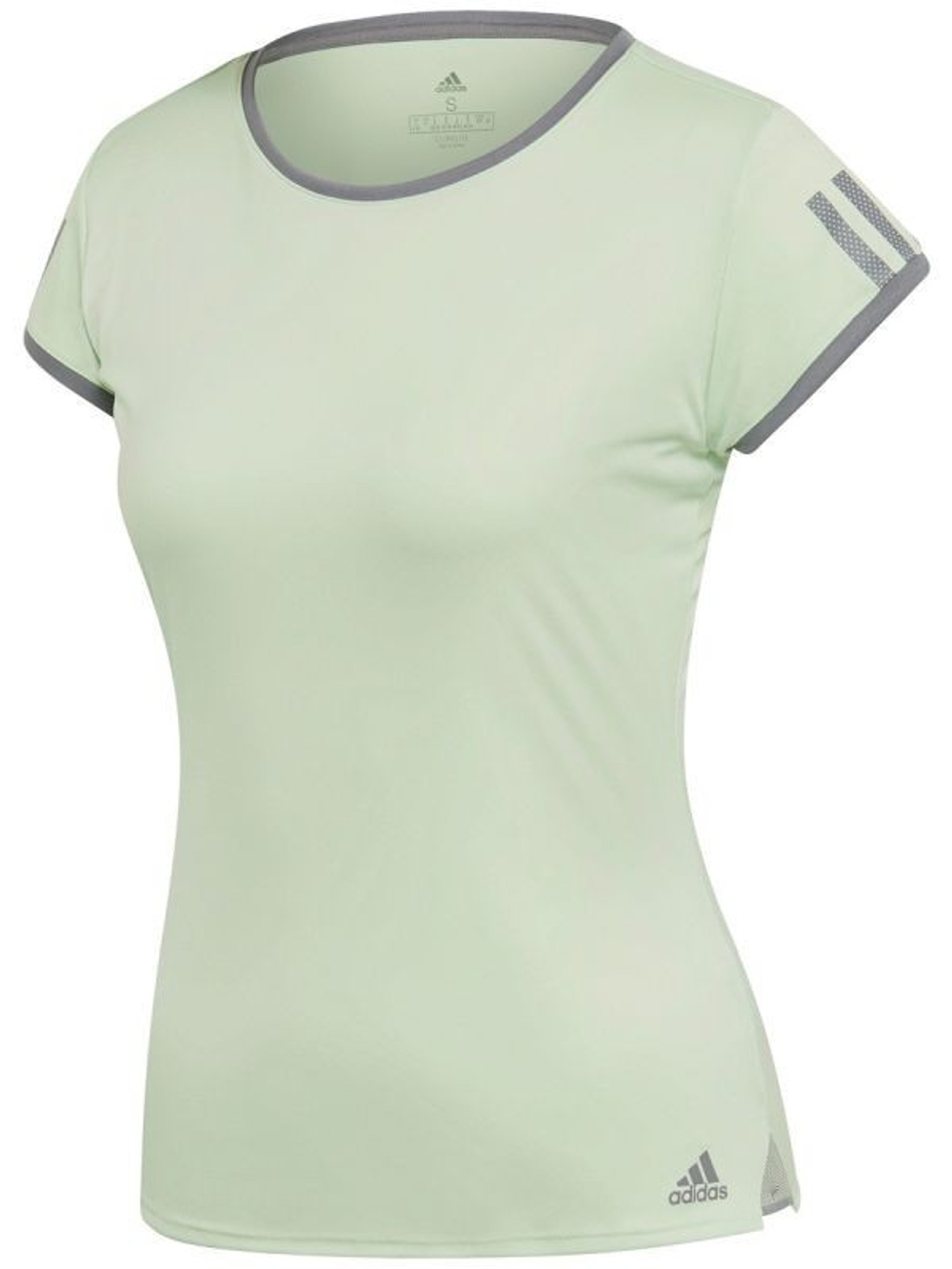 Женская теннисная футболка Adidas Club Women 3 Stripes Tee - glow green