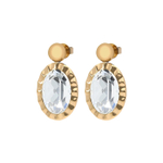 Серьги Qudo TIVOLA UNICA big (G/P) Crystal 2,65 cm 332001