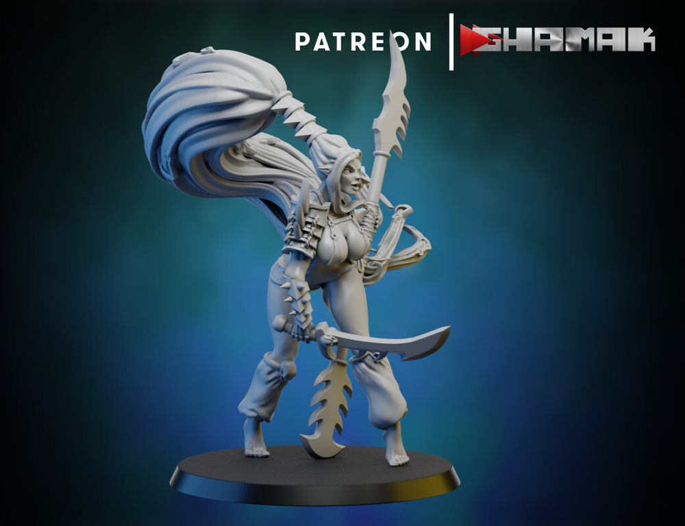 Drukhari Wyches Ведьма Друкхари №8 миниатюра для dnd, днд, pathfinder, фентези, Настольная игра, НРИ, Варгейм, РПГ