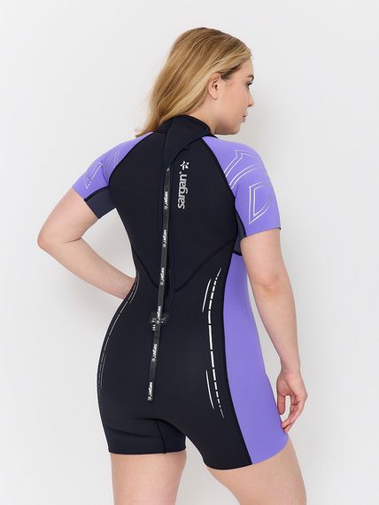 Гидрокостюм Sargan Nero 2.0 Shorty Pro lady 2 мм черно-сиреневый