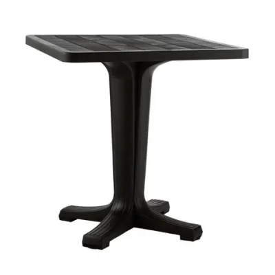 Стол Прованс квадратный 70см 1 ножка шоколадный 700х700х720мм