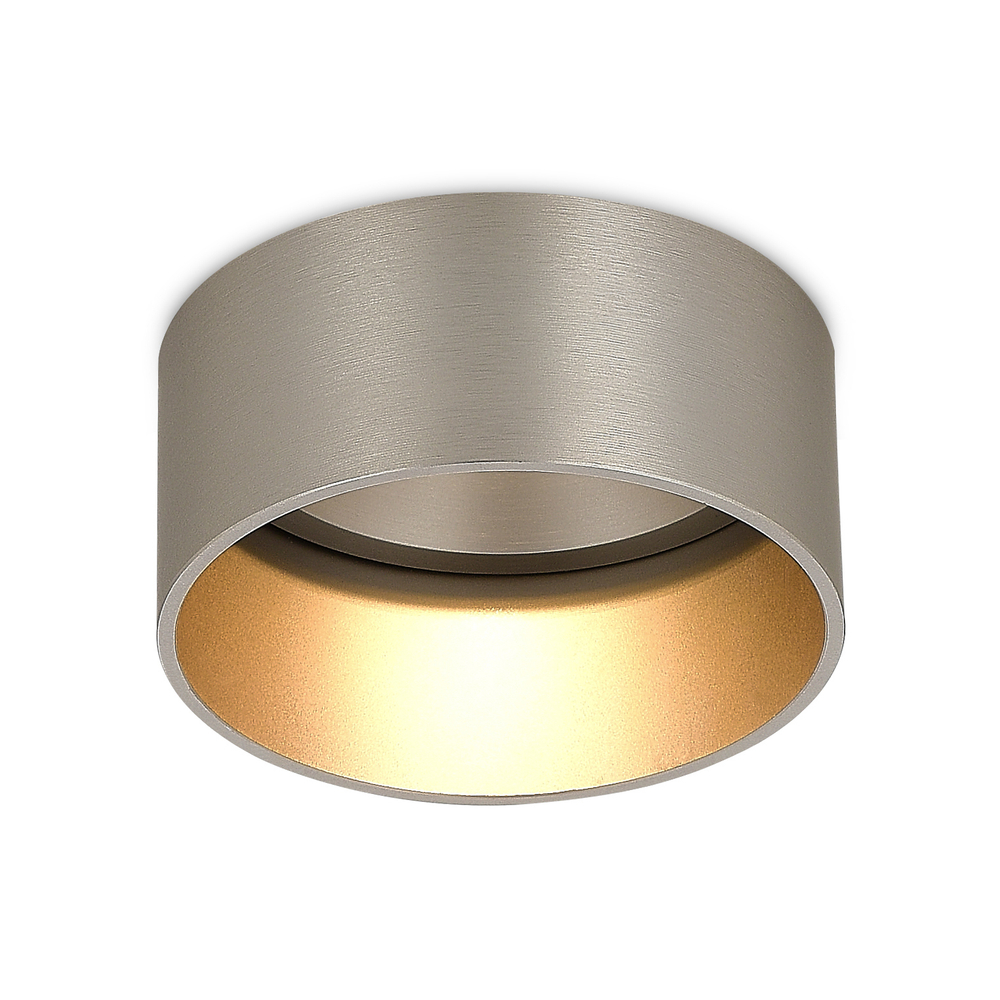 Светильник встраиваемый MUNICH под лампу GU10,  цвет шлифованный алюминий,  D82xH57, 2мм,  IP20