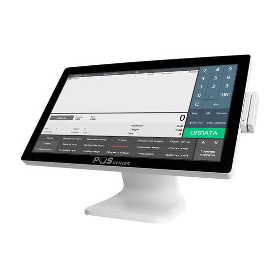 Сенсорный моноблок POScenter POS101 Pro (21.5&quot;, PCAP, N100, RAM 8Gb, SSD M2 256Gb, MSR) БЕЛЫЙ, без ОС