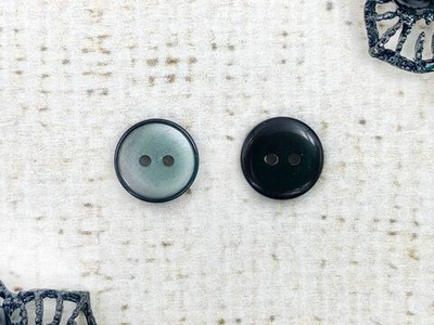 Пуговицы, 2 прокола, d 12мм,чёрный с белым
