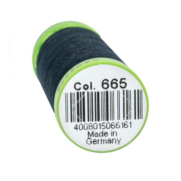 Нитки для тонких тканей Gutermann Extra Fine 150 (200 метров), 5 кат. | 665 сине-черный