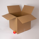 Коробка 4-х клапанная 50х50х50, Т23В бур/бур, без печати, бурый