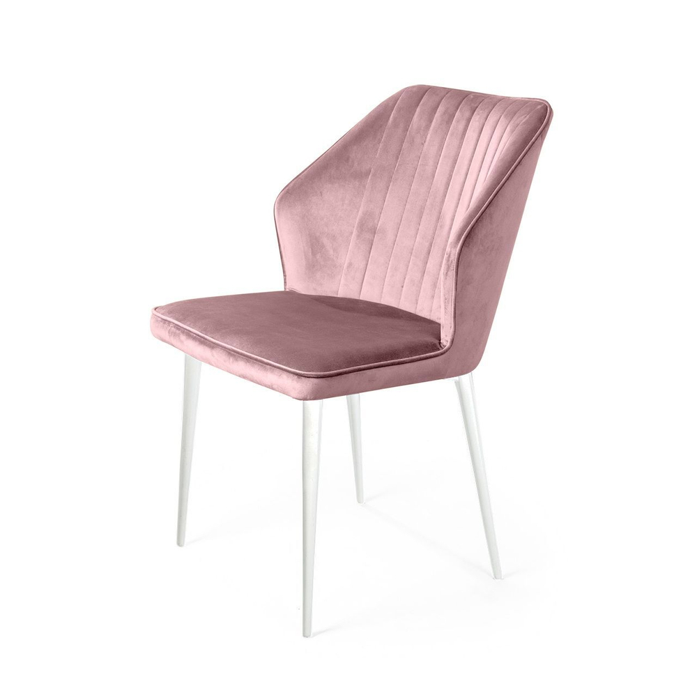 Стул Berg, бархат сиреневый 17 / белый конус