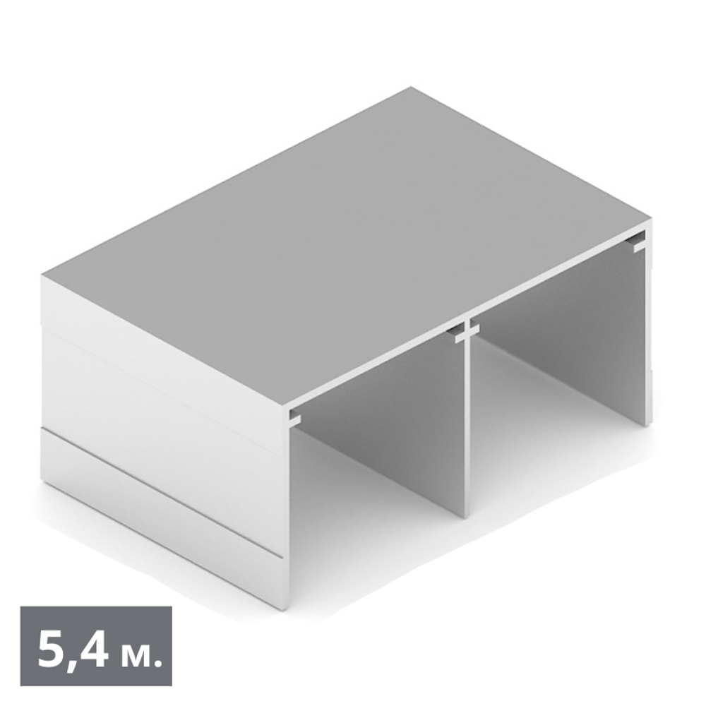 СТАНДАРТ Направляющая верхняя двухполозная (5,40 м) хром матовый (AL) (AS0713) Aristo