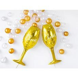 ПД Фигура, Бокал, Cheers, золото, 33"/82 см * 13"/32 см, 1 шт. (В упаковке)