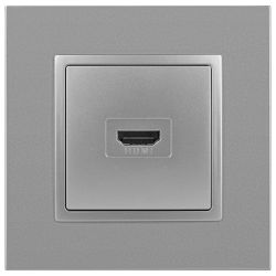 Розетка ЭРА Elegance 14-3114-03 HDMI IP20 алюминий | Эра Elegance