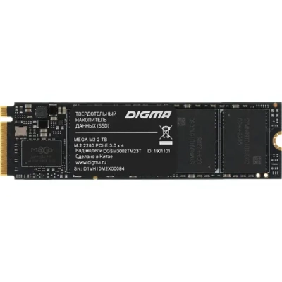 Накопитель SSD Digma 2Tb DGSM3002TM23T Mega M2 M.2 2280