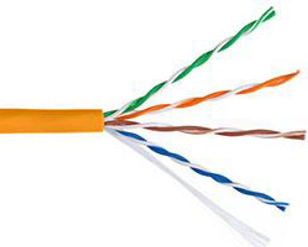 Кабель витая пара U/UTP 5e кат. 4 пары Netlan EC-UU004-5E-LSZH-OR