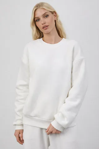 Утепленный свитшот кремового цвета