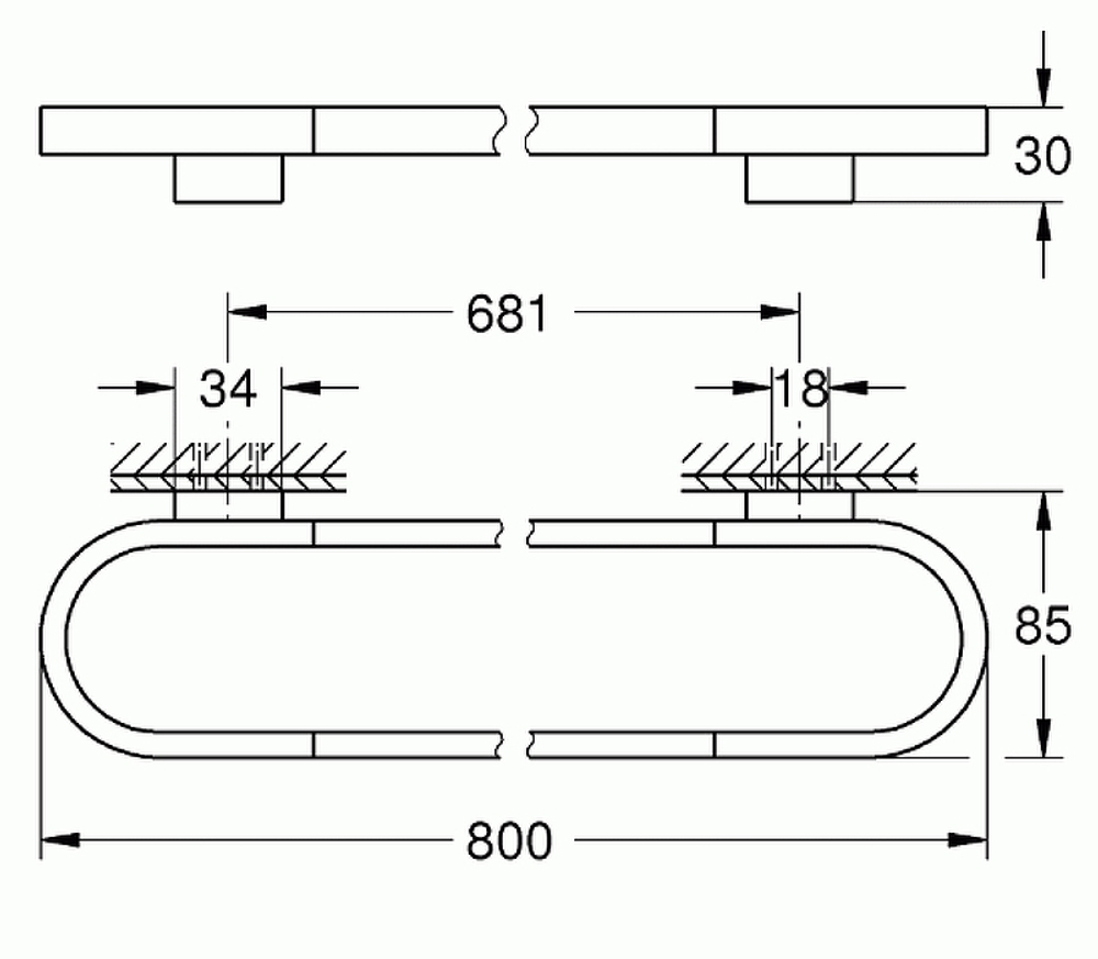 Полотенцедержатель Grohe Selection 41058GN0 Холодный рассвет матовый