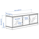 Тумба под телевизор - IKEA LANESUND, 81x47x322см, коричневый/светло-коричневый, ЛАНЕСУНД ИКЕА