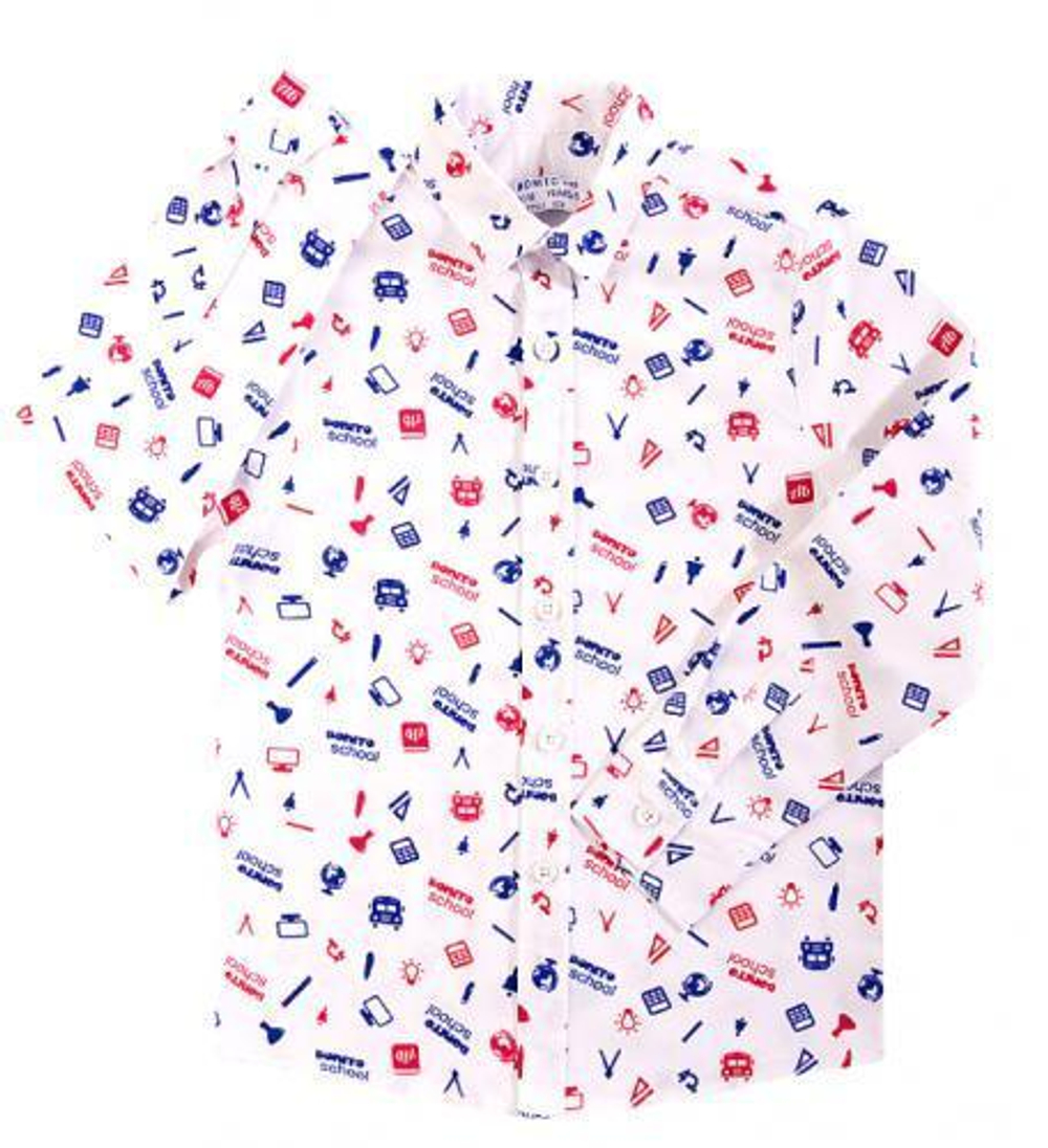 Рубашка поло для мальчиков 100% х/б 8 лет 128 белый (BONITO)