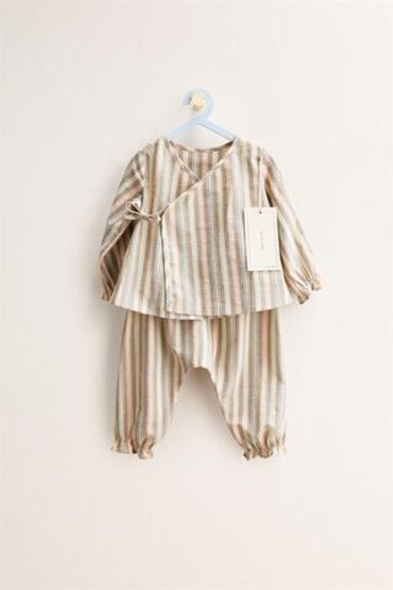 ZARA TIMELESS — ПОЛОСАТЫЙ КОМПЛЕКТ, РЫЖЕВАТО-КОРИЧНЕВЫЙ