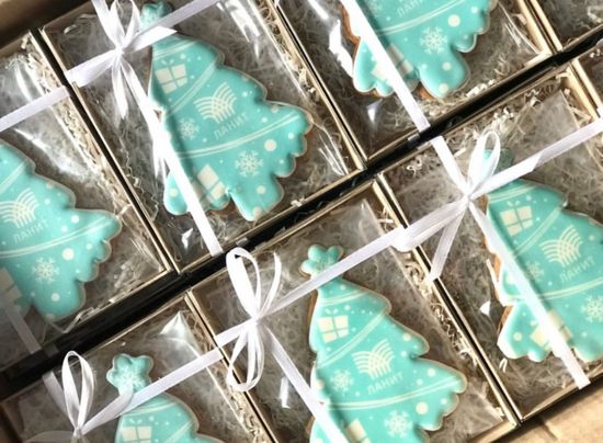 Ёлочка с логотипом (13 см) в коробочке