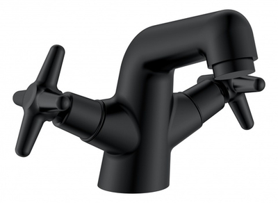 220113-C Смеситель 2-руч. для раковины (ЧЕРНЫЙ) ViEiR (10/1шт)