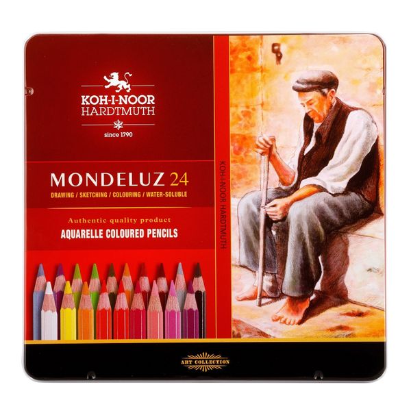 Карандаши акварельные KOH-I-NOOR MONDELUZ OLD MAN 3724, 24 цвета