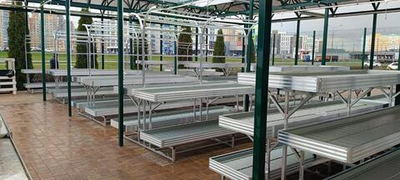 Стойка 3-х ярусная 2800*1740*1230-1430мм, 5 поддонов