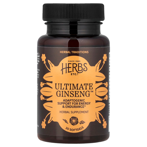 Herbs Etc., Ultimate Ginseng ™, 30 мягких таблеток
