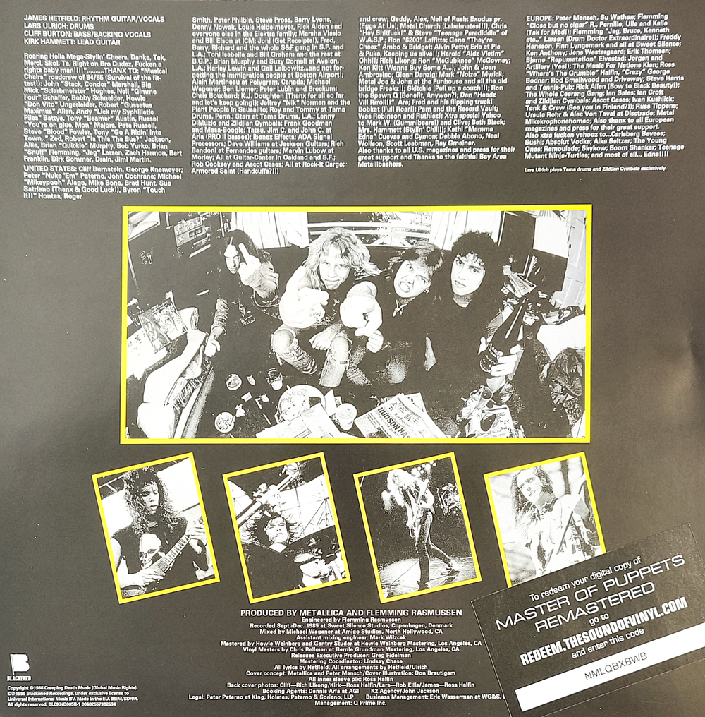 Metallica - Master Of PuppetsVinyl[LPPrinted Inner Sleeve](Remastered, Reissue 2017)
