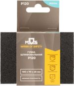 38393м Губка шлифовальная алюминий-оксидная, 100х70х25 мм, Р120