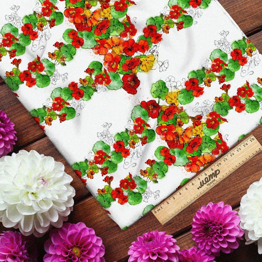 Ткань футер 2-х нитка переплетение цветов