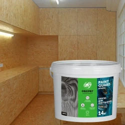 Краска для OSB (ОСБ) панелей и плит ОБЕРЕГ PaintGuard 14кг