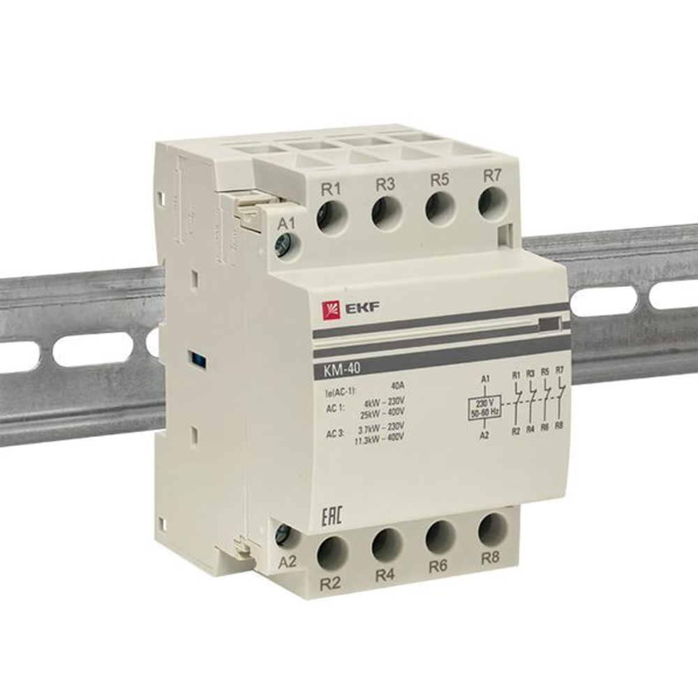 Контактор модульный КМ 40А 4NC (3 мод,) EKF PROxima