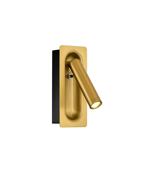 DW-W240601 BLACK CASE+BRASS SURFACE (1) Настенный Светильник (NW) #