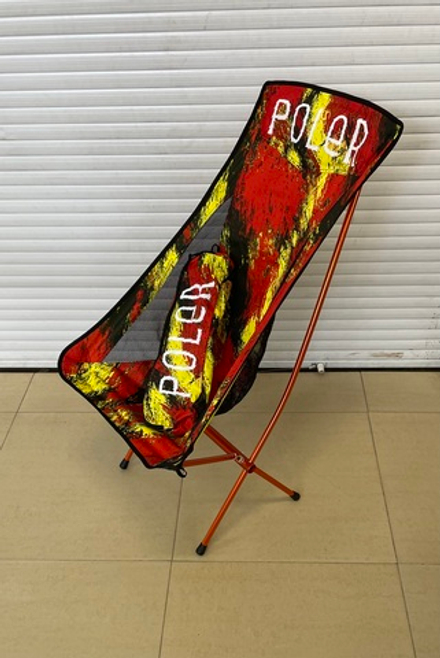 Кресло туристическое POLER STOWAWAY CHAIR - Fire red складное, высокая спинка, до 120 кг.