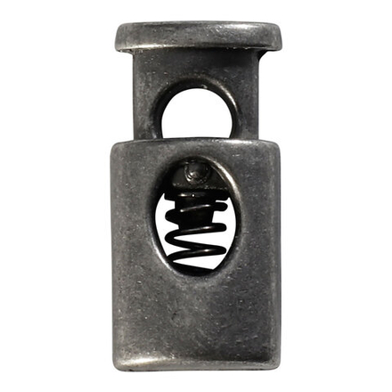 6945 Зажим Цилиндр d=4,5мм, 20*10мм, мет. цв.т.серебро ГР (РОССИЯ)