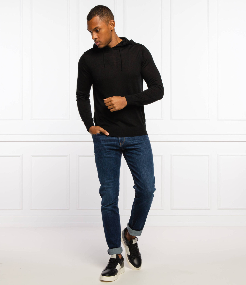 Хлопковый свитер Emporio Armani - черный(8N1MUW 1MJWZ)