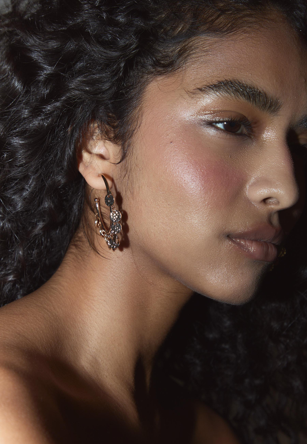 STRADIVARIUS Мини-серьги-кольца из бисера, золотой