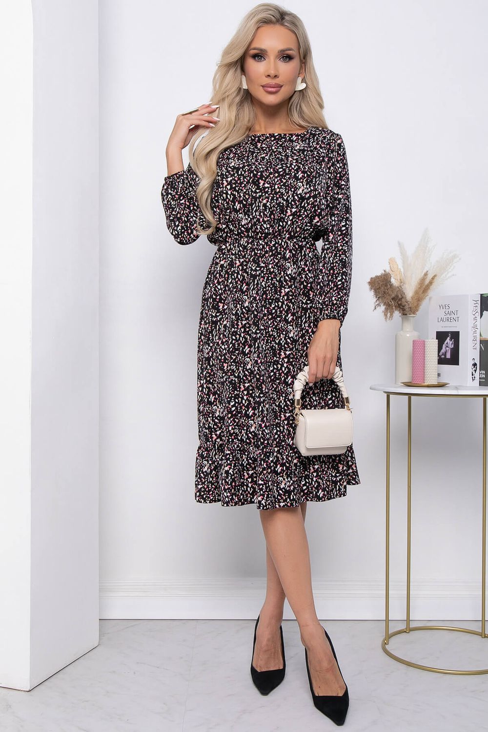 Платье "Лисбет" П8555 (черное) LT Collection