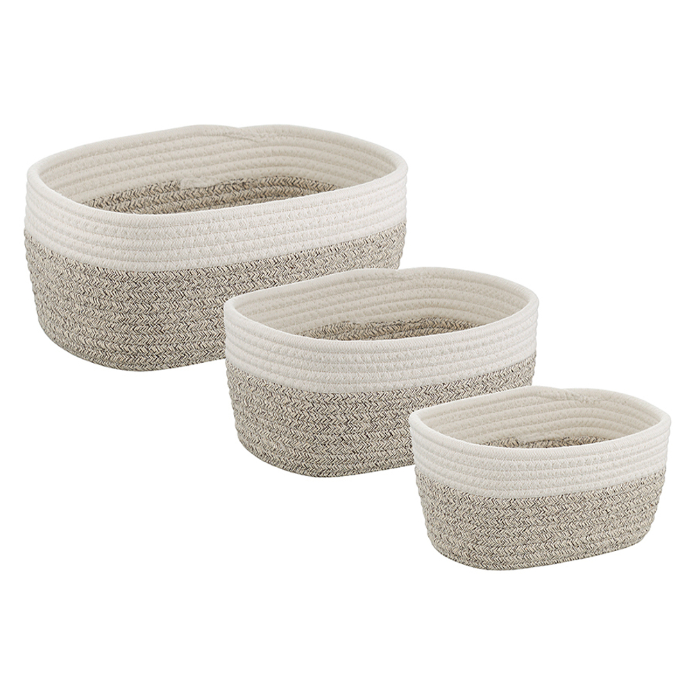 Корзина для хранения Bergenson Bjorn Filis 30х22х14см кремовая/светло-бежевая