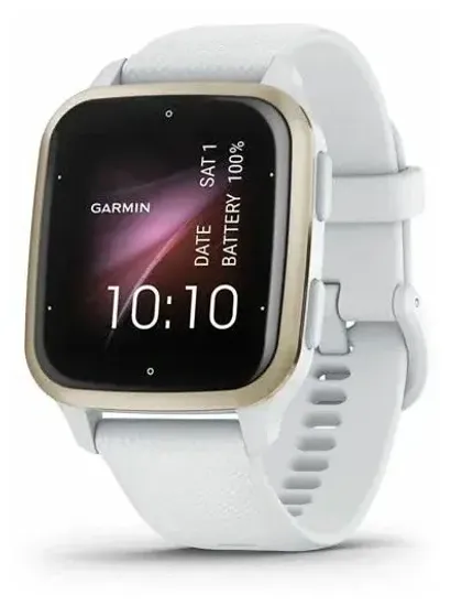 Смарт-часы Garmin Venu Sq 2 белые с кремово-золотым алюминиевым безелем