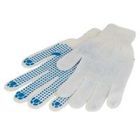 Перчатки х/б 3 нити с защитой от скольжения ПВХ