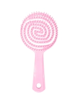 [Solomeya] Мини-расческа для распутывания волос в ФОРМЕ ЛЕДЕНЦА РОЗОВАЯ Lollipop Shaped Mini Detangling Hair Brush Pink, 1шт