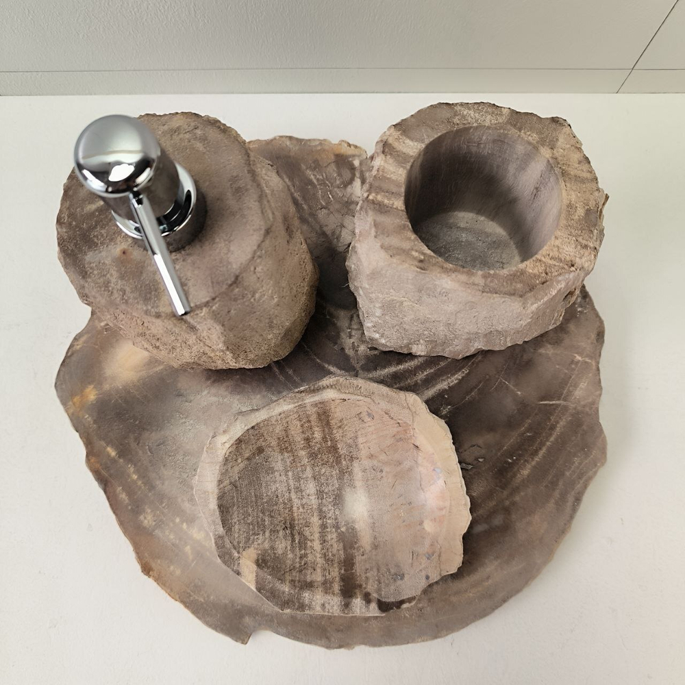 Набор из окаменелого дерева 4 предм Fossil Set NF-63282 поднос 149
